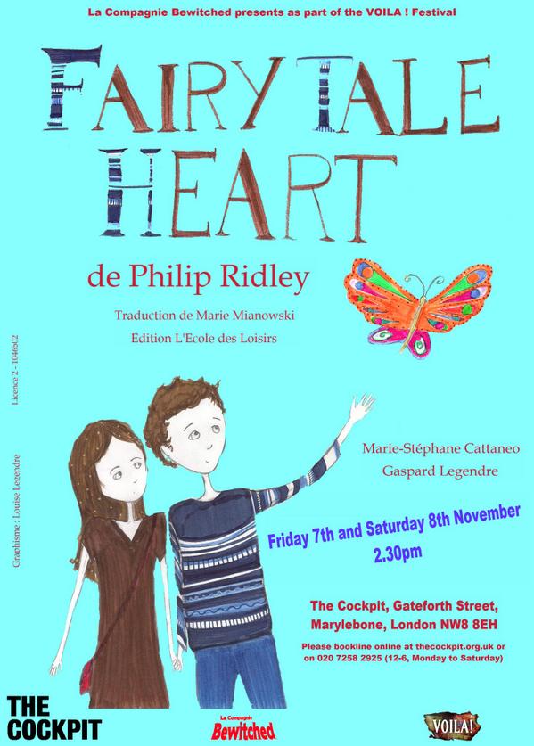 JemmaGross's tweet photo. “@SkintLondon: Parents, this  magical production for kids  @FairyTaleHeart_  today 2.30  @cockpittheatre NW1. http://t.co/14SjlUnFBD #skint”