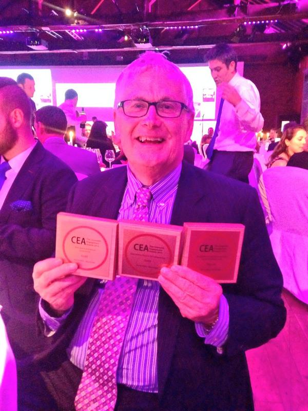 goldiesayers's tweet photo. Barrie's had a blinder! @WellsSports Box 4 kids winning Best Charity NGO/NFP and sport+leisure prog #CEA2014 http://t.co/BWCebErbCL