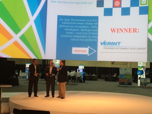 jpalocsik's tweet photo. Congrats to @Verint - winner of the #IBMInsightApp Throwdown! http://t.co/6gWvcC73Iu
#Engagement #analytics http://t.co/nWyIOyfsG2