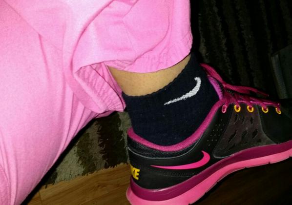 KeedieFckingKee's tweet image. #WorkFlow. #WorkKicks. #EverythangJustDoIt. #BreastCancerAwarenessMonth. #Support. 💕💟