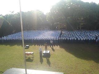 Barisan Upacara Bendera SMK N 1 Subang yang Rapih. Selamat Pagi :)