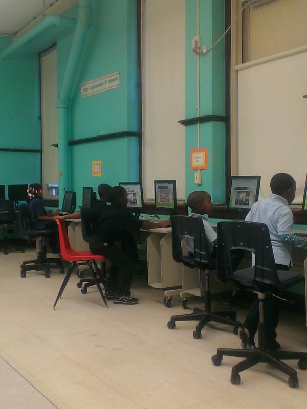 1st graders working on ABCYA in the computer lab. <a href="/TiltonSTEM/">Tilton Elementary</a>