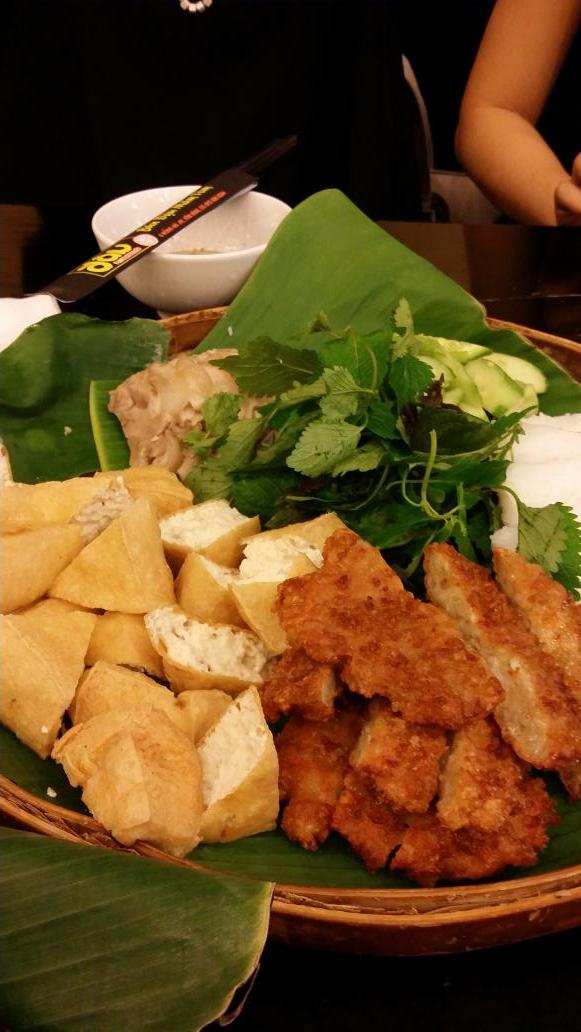 crispy soft tofu with mam tom.