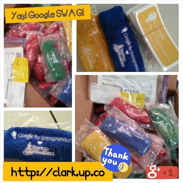 Jervs_R's tweet photo. Yay SWAG! #startupweekendclark #swclark 21-23 Nov. #ClarkFreeport, #Philippines @am_tins @CarissaColes @petixe http://t.co/br0ZdeKXjG