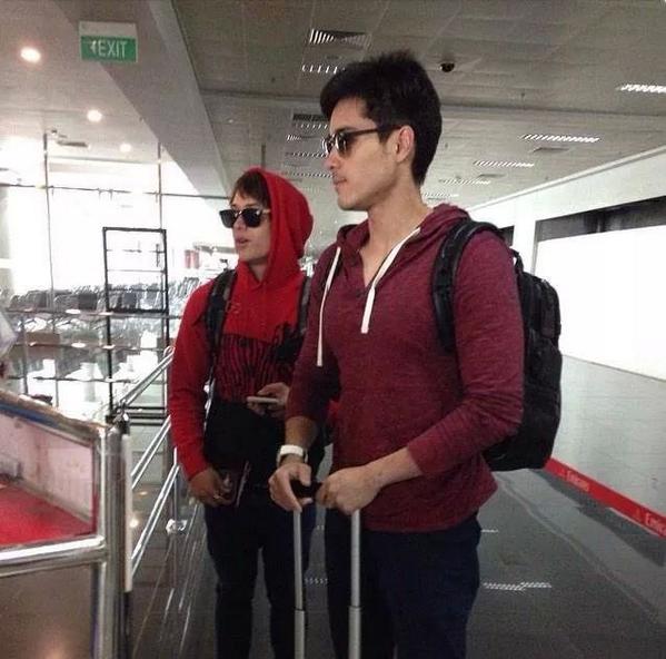 TKimxi's tweet photo. Have a safe flight to Dubai babyboy! 😍 With @XianLimm
 👍 http://t.co/abnJ3PpXha”