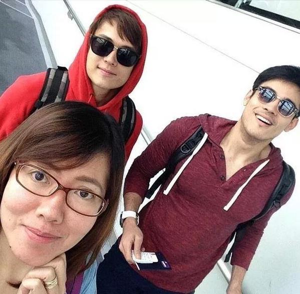 TKimxi's tweet photo. Have a safe flight to Dubai babyboy! 😍 With @XianLimm
 👍 http://t.co/abnJ3PpXha”
