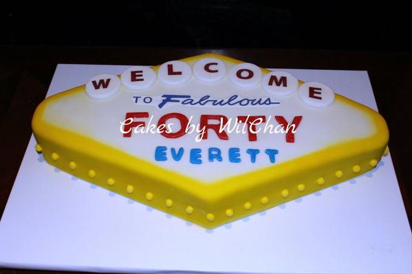 Las vegas theme birthday cake