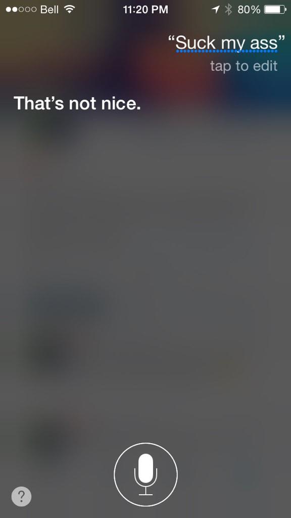siri got butthurt 😂