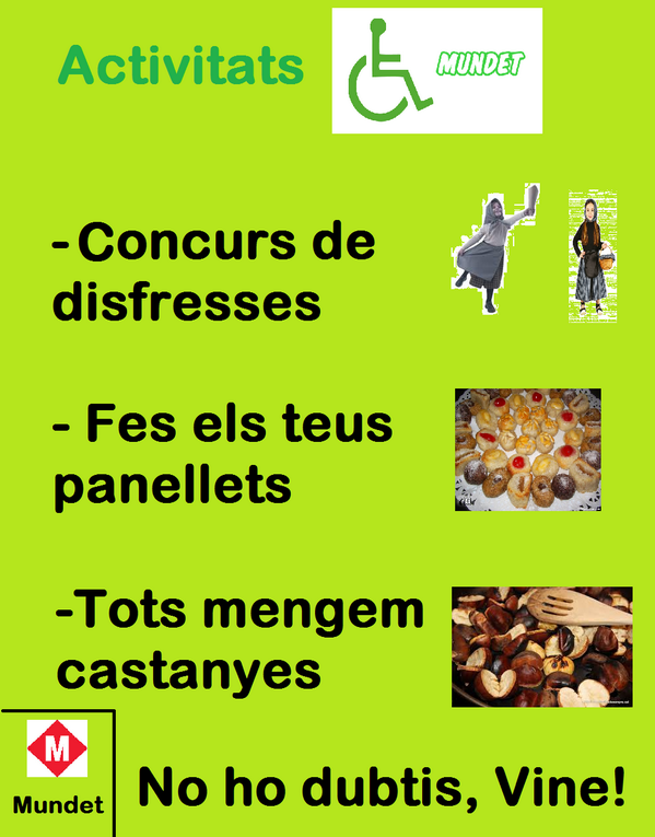 DismundetTIC's tweet photo. Ja sabeu a partir de les 5 de la tarda, @DismundetTIC  realitza axtivitats al centre #panellets #castanya #castanyera http://t.co/f3KdsRXI2b