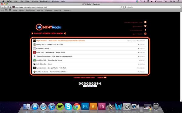 #NowListening hyhyradio.com on desktop.