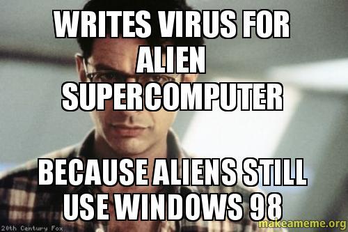 cyber_secure_it's tweet photo. watchout alien virus! Security awareness month wrapping up! #ba http://t.co/0c2kDtquj8