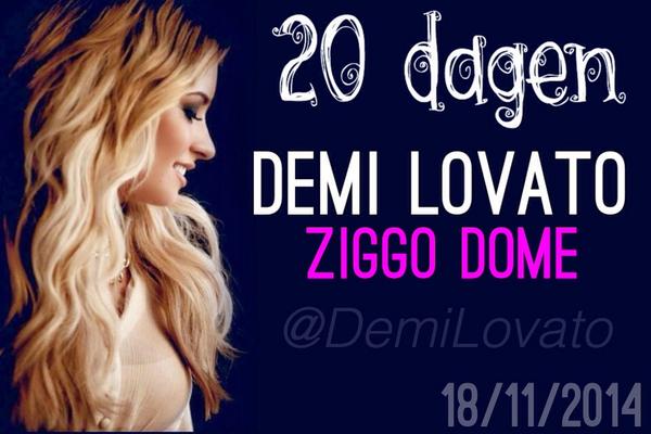 ZiggoDome's tweet photo. “@DemiNederland: RT als jij er ook bij bent!! #20dagen #DemiLovato #ZiggoDome @ZiggoDome http://t.co/zjmGxjQLM2���