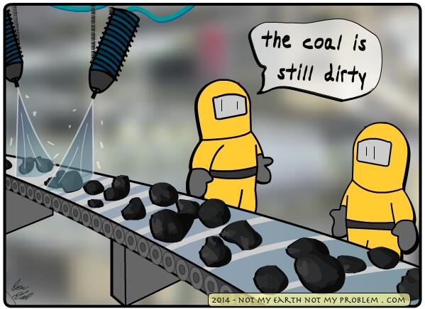 Greenpeace's tweet photo. RT @ClimateReality: Like a unicorn, clean coal doesn't exist. No matter how many times it's rebranded @EarthsHott http://t.co/qr07TRKHfE