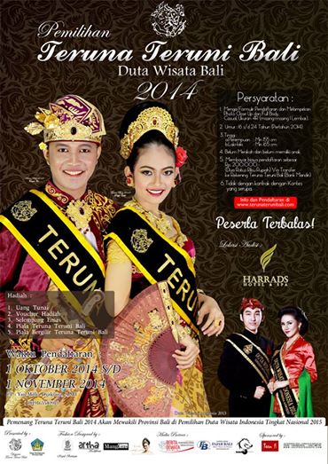 AIRprojectic's tweet photo. RT @kutaradio: Ikuti Pemilihan Teruna Teruni Bali 2014 Pendaftaran online http://t.co/2jND0pDPZB 01 Oct - 01 Nov 2014 http://t.co/qJaKPNpfYm