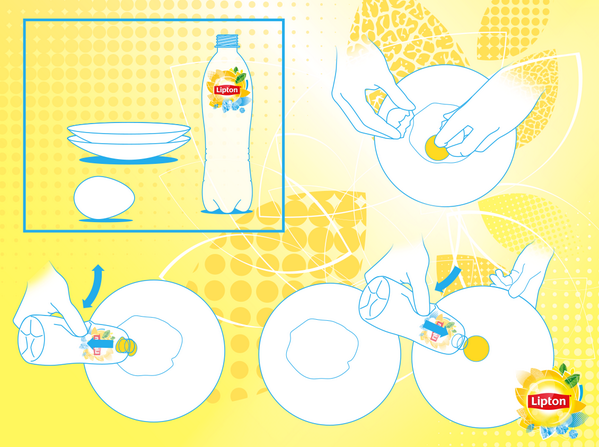 Eigeel van eiwit scheiden lastig? Met je lege fles Lipton Ice Tea is het een fluitje van een cent!