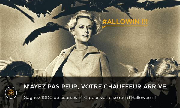 Allocab's tweet photo. #Jeu #Concours #AlloWin Follow + RT pour Gagner 100€ en VTC pour votre Soirée #Halloween! Tirage au sort le 31/10 :) http://t.co/YtDAl1dfzw