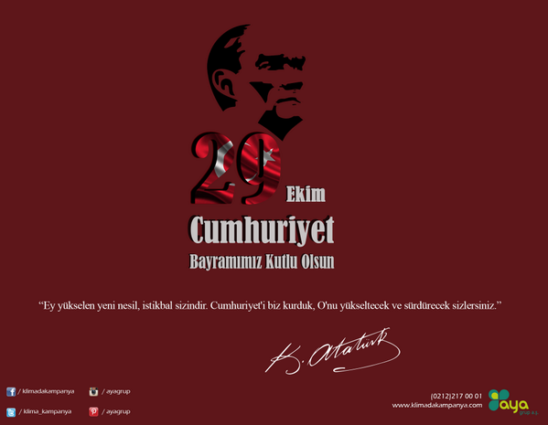 29 Ekim Cumhuriyet Bayramımız Kutlu Olsun...