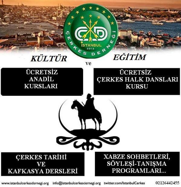 ÇERKESCE öğrenmek isteyenler!
Bu fırsatları kaçırmayınız...
#istanbulcerkesdernegi2014ve2015