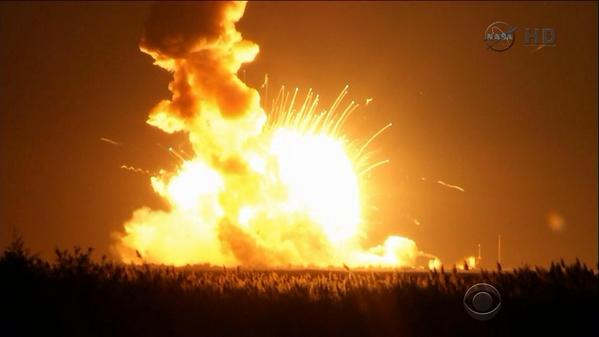 CBSMornings's tweet photo. NASA: No danger to space station after rocket explodes. Latest, ahead on @CBSThisMorning: http://t.co/d7bAGJ2YN9 http://t.co/llVeoMK1cD
