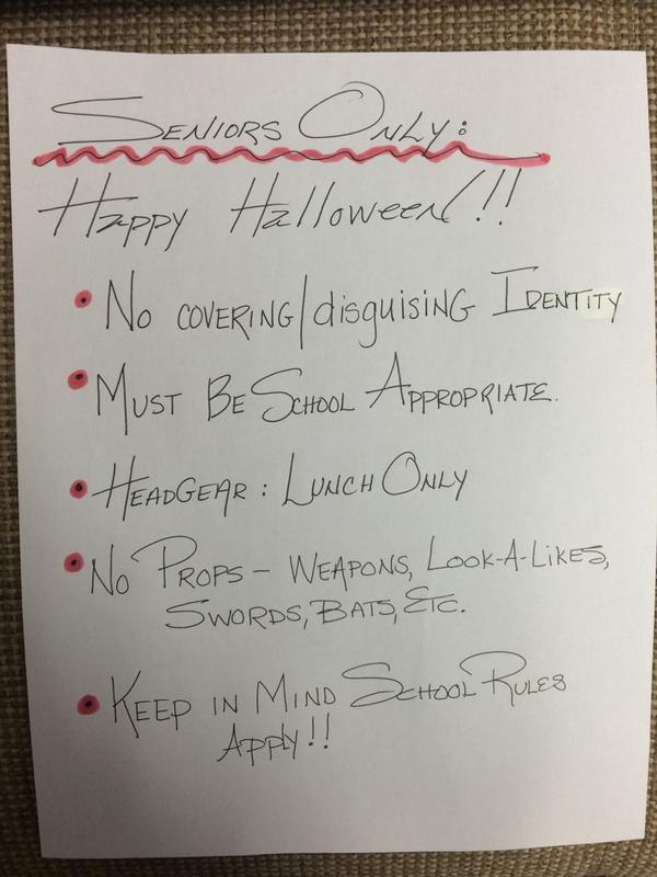 WHS_Class_2015's tweet photo. SENIORS ONLY!
Costumes for Friday are a GO! 
HAPPY HALLOWEEN 🎃 http://t.co/4fWpRGeYVP