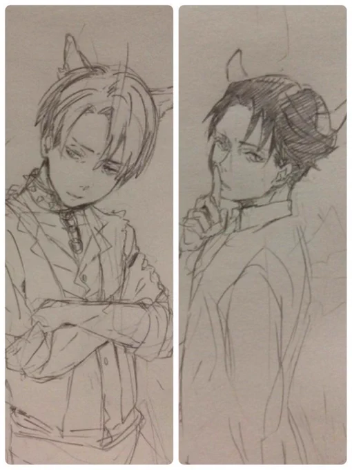 狼男とか悪魔とか吸血鬼とかナースとか描きたい衣装がありすぎる悩む 