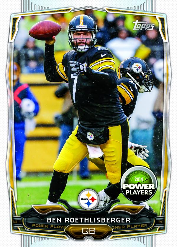 Topps's tweet photo. The Week 8 veteran #ToppsPowerPlayer is non other than @steelers Ben Roethlisberger.  He had an incredible weekend http://t.co/P9yz12wVXJ