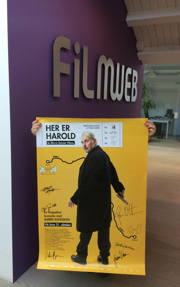 filmweb_no's tweet image. Retweet og vinn plakat signert av Bjørn Sundquist, Gunnar Vikene, Frode Grytten og Janove Ottesen fra Kaizers!