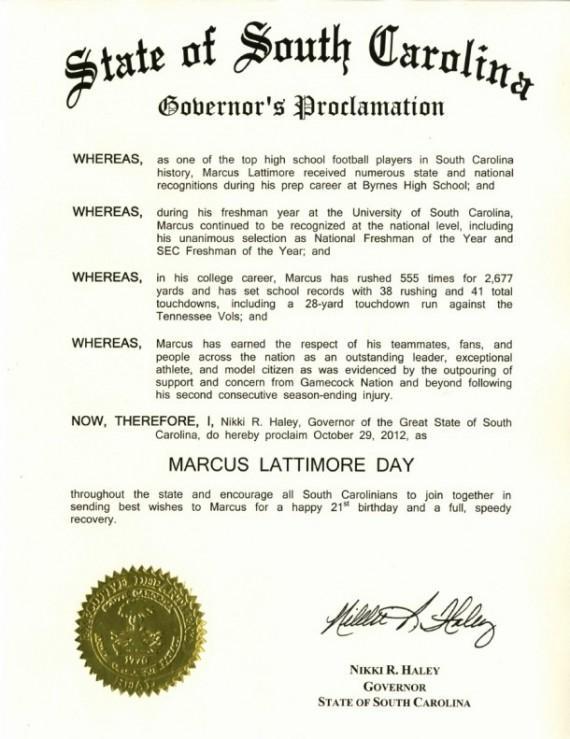 Happy Marcus Lattimore Day everybody! Also, Happy Birthday to the man himself  