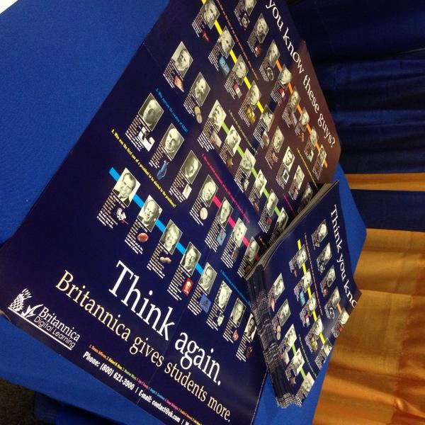 britannica_edu's tweet image. Need decorations for the classroom? Pick up a FREE fun-fact, presidential poster at booth#208 #EdTech2014 #SCEdTech.