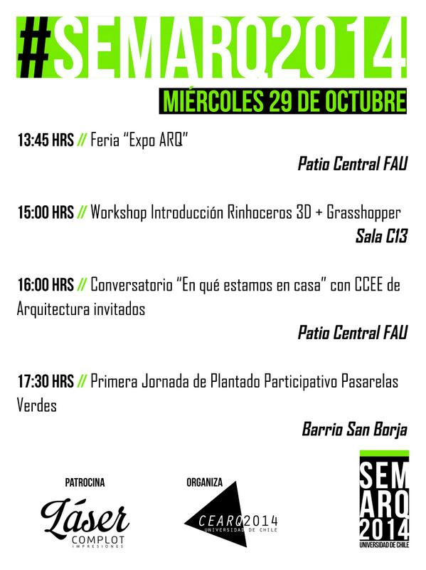 MundoFAU_uchile's tweet photo. Hoy continúa la Semana de la Arquitectura del @CEARQ_Uchile con distintas actividades http://t.co/UaiD2PX0yz http://t.co/cx7dtL1NXH