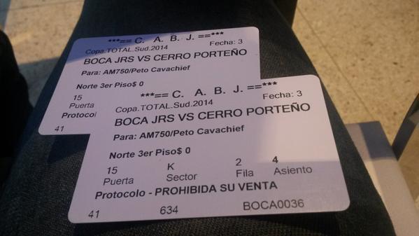 PetoCaba's tweet photo. Sorteo 23 hs 2 Plateas Boca-Cerro entre todos los q NOS SIGAN y HAGAN RT! @Tato_Aguilera @DiarioBoquense @lamitadmas1 http://t.co/7yckwyCNLn