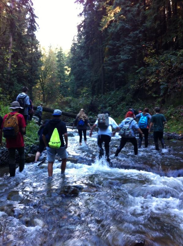 Fearlessly navigating the creek #sdss #strive2015 #cougarcanyon <a href="/Ckristmanson/">Carol Lingham</a> <a href="/ssegrubnad/">Dan Burgess</a> @MsCOliver176