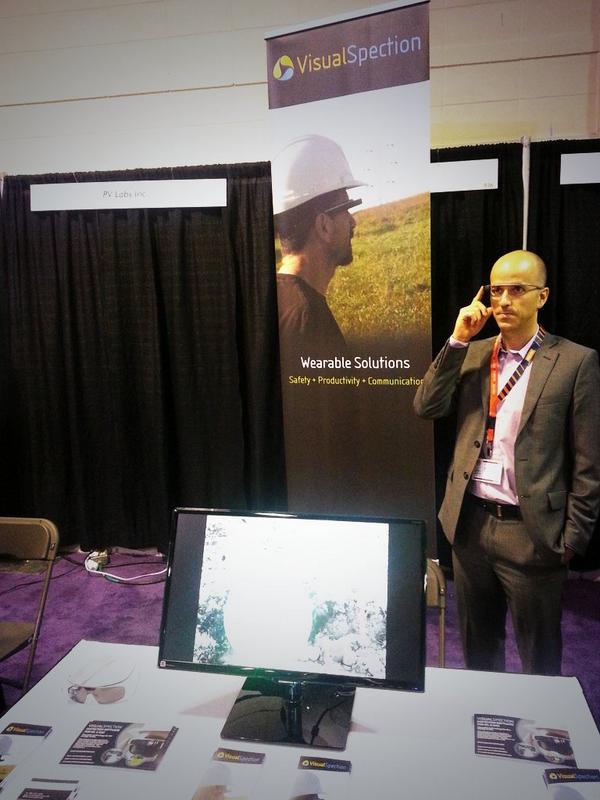 DavidAEnns's tweet photo. "@VisualSpection: Bringing intelligence to the field.  #oilandgas #utilities #wearables #energy http://t.co/oYVVZlx6X9" #GoogleGlass #can30