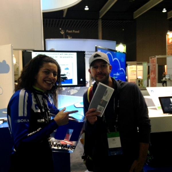 KateLechowicz's tweet image. #happy winner of our @jackwolfskin @ #netappteched session @teched_europe  - congratulations!