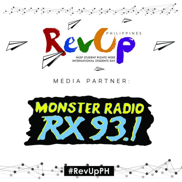 #RevUpPH <a href="/RX931/">Monster RX93.1</a> is one of the media partners of REV UP Philippines!  via <a href="/NUSPhilippines/">NUSP</a>