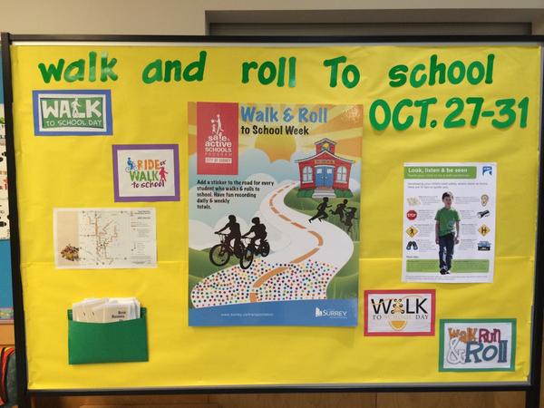 HASTeBC's tweet photo. Another successful @CityofSurrey Walk & Roll celebration at #CoastMeridian @Surrey_Schools - check out this board! http://t.co/EDFaNiTcxY