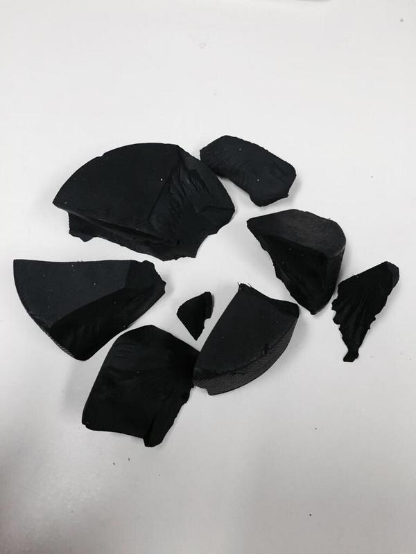 HistoricHockey's tweet photo. These are the remains of a puck that Connor McDavid (@cmcdavid97) shot off the crossbar at practice yesterday: http://t.co/FlcRy40aA2