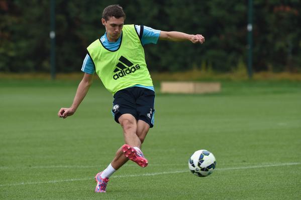 ChelseaFC's tweet photo. The @adidasfootball boots belong to Andreas Christensen, who made his first team debut last night... #CFC http://t.co/EEXo8FpW80