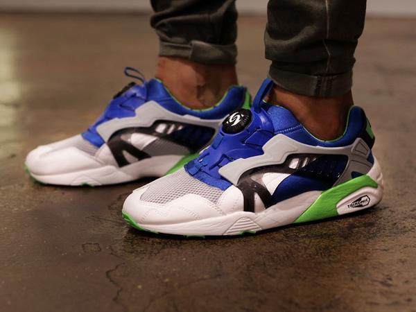 puma disc blaze on feet