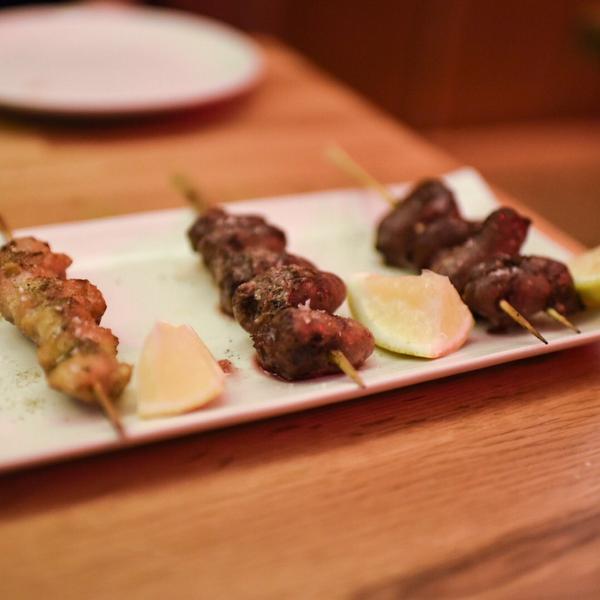 FindEatDrink's tweet photo. Tail, heart, liver yakitori at bar @chukobkny. A great rec from chef Josh Even of @toscasf. #FEDapp #FEDrec http://t.co/Jk7LggScuJ