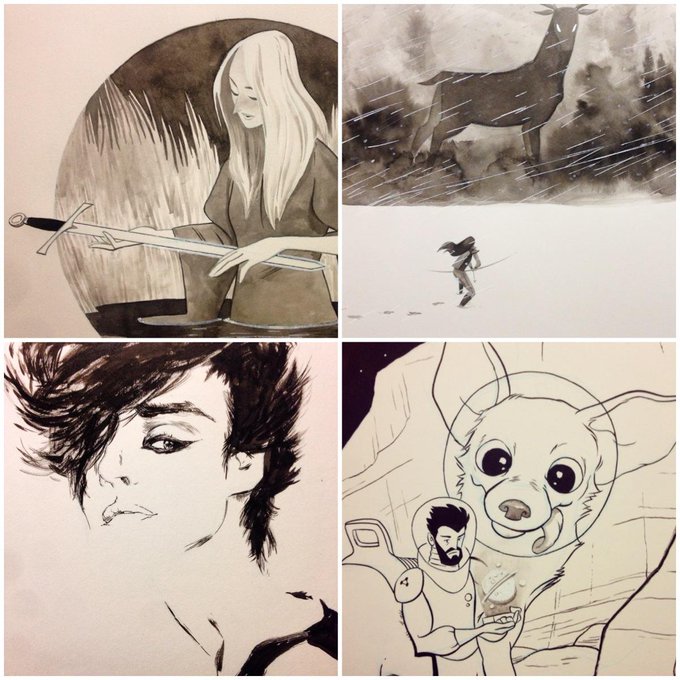 Less than three days until the big reveal! For full images of my #inktober entries visit/like http://t.co/NOPVaV84Fv 