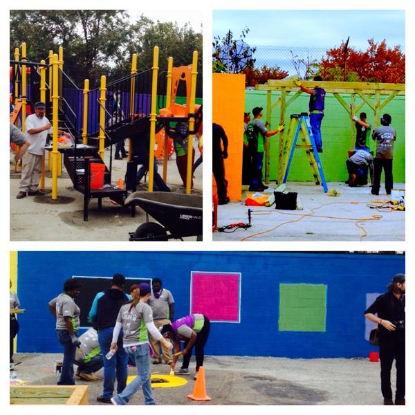 childrensguild's tweet photo. Amazing progress thanks to @MonarchAcadBC @kaboom @MyBGE #playmatters #tranzed http://t.co/MSTgOdcYIC