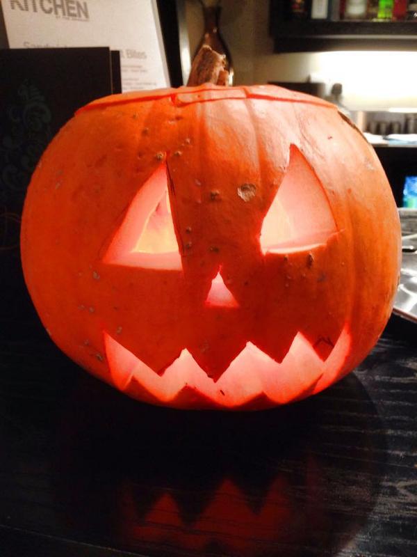 _TheGranary's tweet image. Pumpkins by our staff! #halloweenspirit #CarvingContest