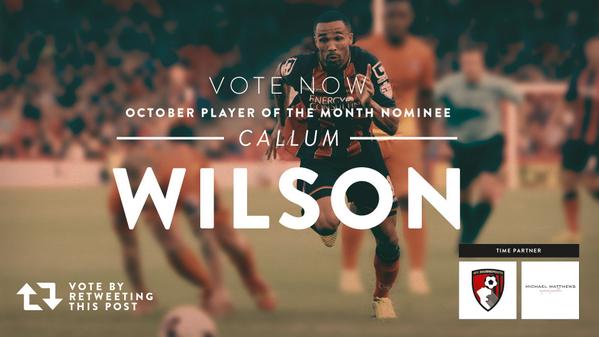 afcbournemouth's tweet photo. Retweet for Callum Wilson to win the @MMJBournemouth player of the month award: http://t.co/qB5Lrk7ckn #afcb http://t.co/JQlCQdwrIJ
