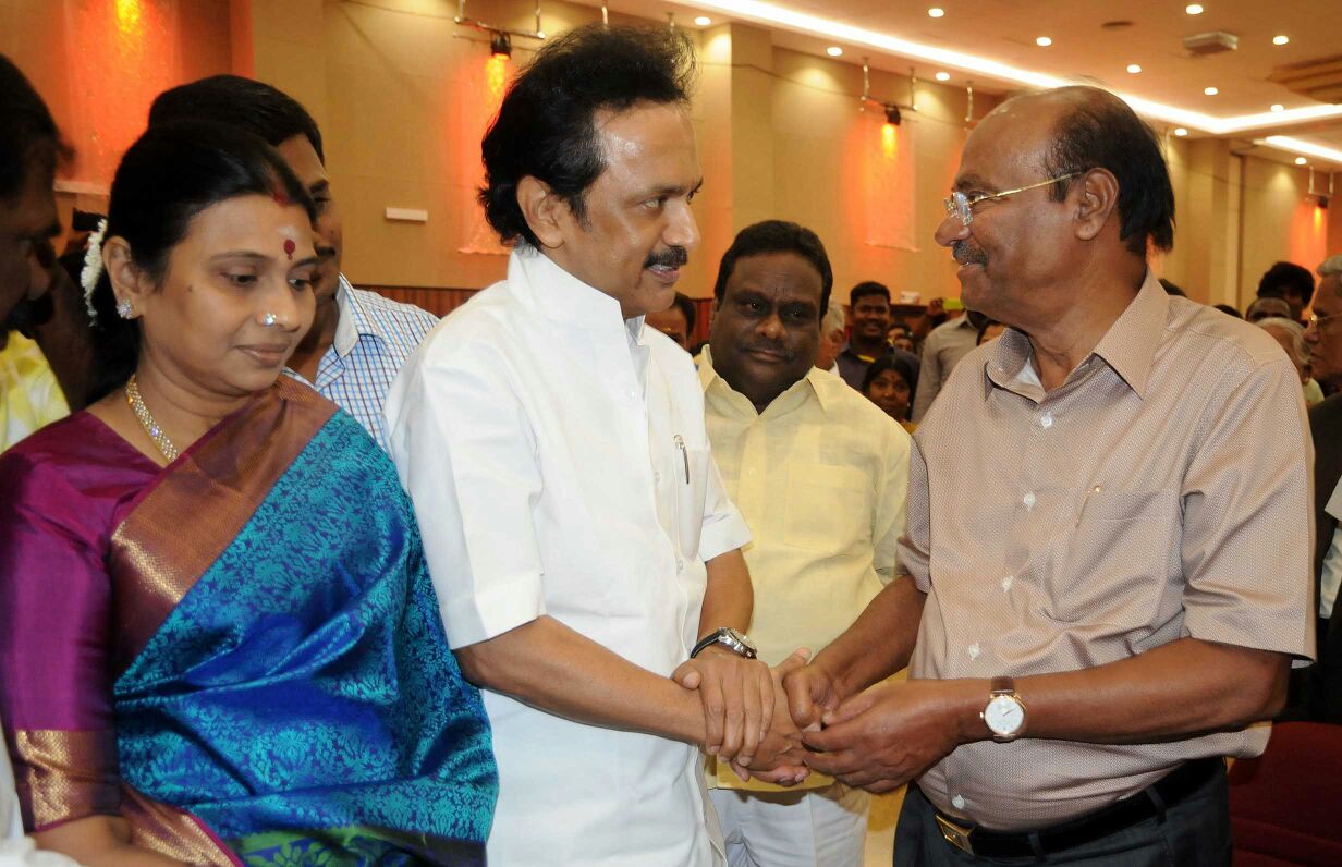 M.K.Stalin on Twitter: "Greeted and wished Dr. Ramadoss at his  granddaughter's wedding. http://t.co/Eb8RAq2bUi"