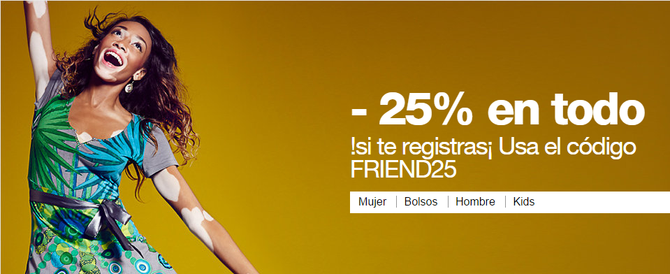 Desigual_ES's tweet photo. Hazte Amig@ y podrás disfrutar del 25% online en toda la colección usando el código #FRIEND25! http://t.co/JquYHnHbmz http://t.co/oh5FZP9fpy