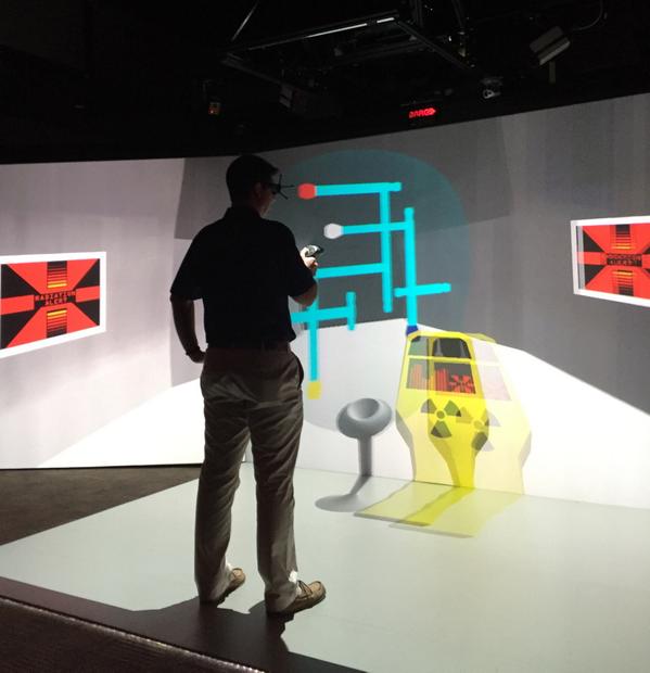 andrewpk's tweet image. .@I2amSean stopping radiation leaks in virtual world at IUPUI Advanced Virtualization Lab @Internet2 #techex14