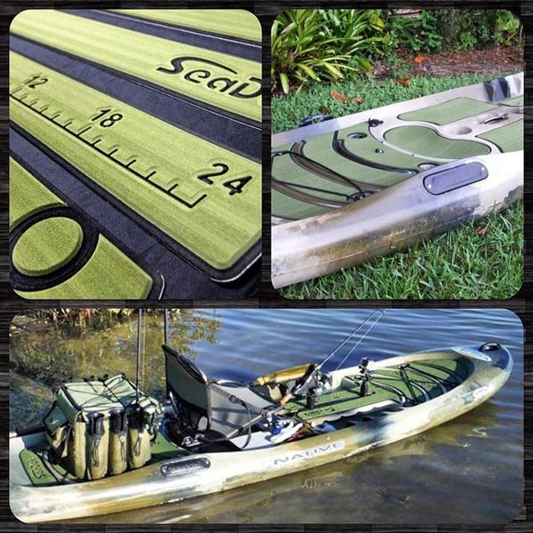 SeaDek on X: Here's a custom #SeaDek kayak traction kit for a #Native  #Versaboard. We made this for Randy who won a custom kit   / X