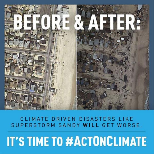 NJSierraClub's tweet photo. 2 years after #Sandy, the impacts of #climatechange could not be clearer.  #ActOnClimate http://t.co/3z31B6aRAd