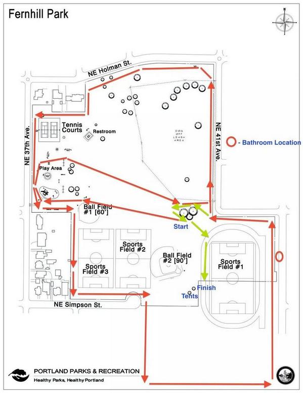 TeamRedLizard's tweet image. Saturday's course. #StumptownXC Race 3.  #Fernhill #8k